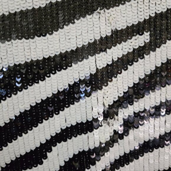 Trina Turk NWT Zebra Print Fully Sequined Designer Top Size XS - Picture 3 of 7